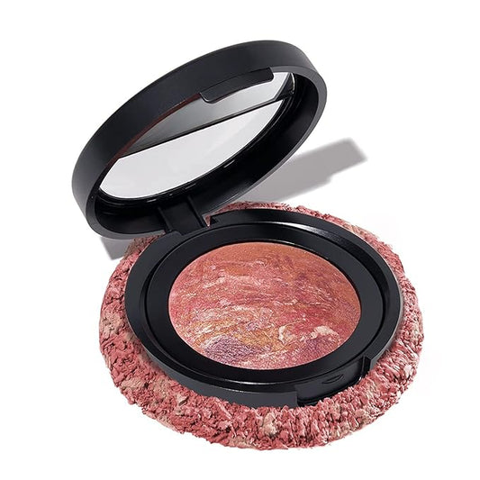 LAURA GELLER NEW YORK Baked Blush-n-Brighten Marbleized Blush - Apricot Berry - Creamy Lightweight - Satin Finish-VivaGrace Women