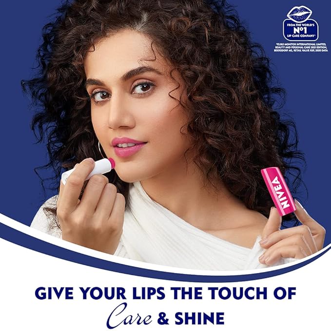 Nivea Fruity Shine Watermelon Lip Balm, 4.8gm-VivaGrace Women