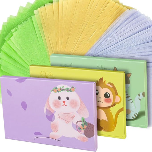 300 Sheets Blotting Paper, HNYYZL Oil Absorbing Sheets for Oily Skin, Oil Control for Face, Makeup Blotting Paper, Natural Oil Absorbing Facial Blotting Sheets for Oily Skin Care (Pack of 3)-VivaGrace Women