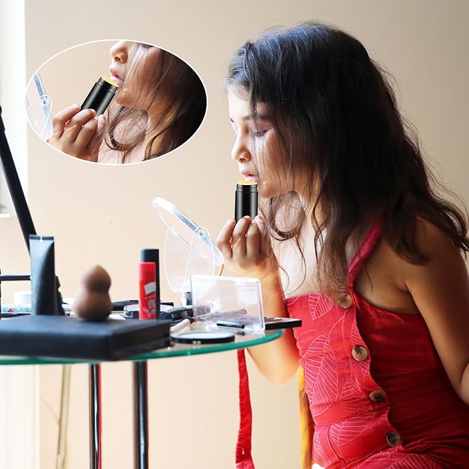 12 Pieces 15g Black Plastic Deodorant Containers,Empty 1/2 oz Travel Lip Balm Tubes,Refillable Twist-UP Solid Perfume Tubes,Lipstick Tubes for DIY-VivaGrace Women