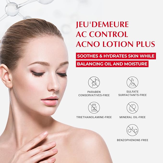 JEU'DEMEURE Korean skin care Acne Control Treatment Lotion for Sensitive Skin, Pimple Breakout, Peptide, Calming, Blemish Acne 2.53 fl oz