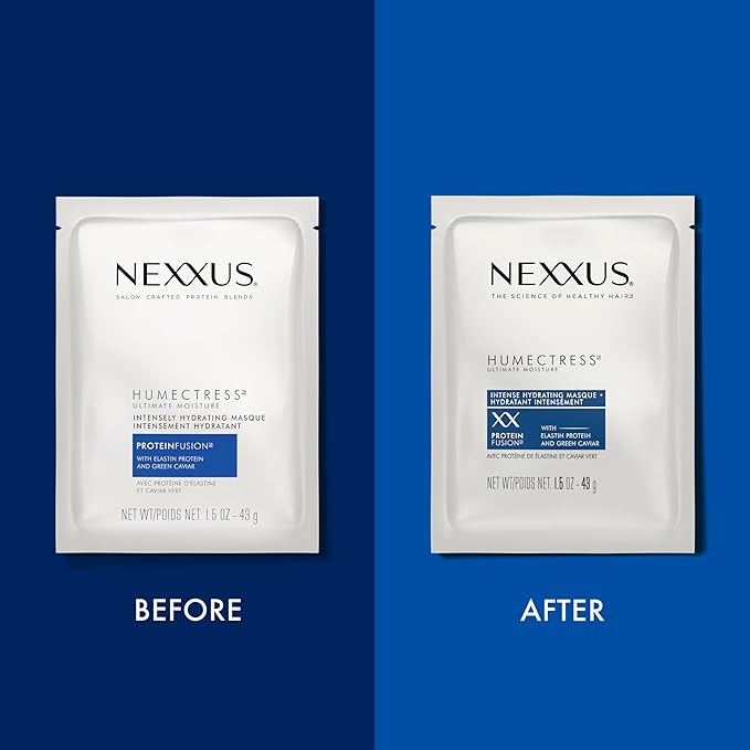 Nexxus Humectress Moisturizing Hair Masque for Dry Hair Pack of 10 deep conditioning hair treatment 1.5 oz-VivaGrace Women