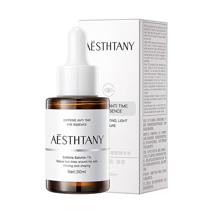 Caffeine Niacinamide Organic Carnosine Serum 1 Fl Oz / 30ml Reduce fne lines around the eyesFirming and shaping Anti-Aging,Moisturizing, Anti-Wrinkle Eye Serum - Skin Repair (Caffeine)-VivaGrace Women