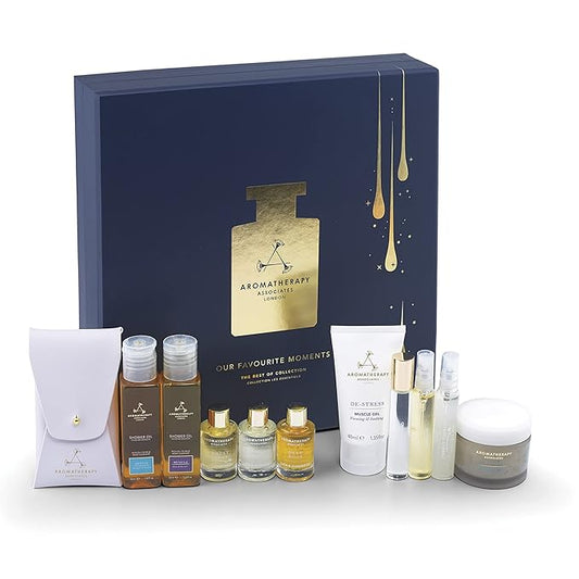 Aromatherapy Associates Our Favorite Moments. Luxurious Gift Collection of Bath and Shower Oils, Mists, Roller Balls and Body Oil. Made with Premium Essential Oils for Relaxation (1 count)-VivaGrace Women