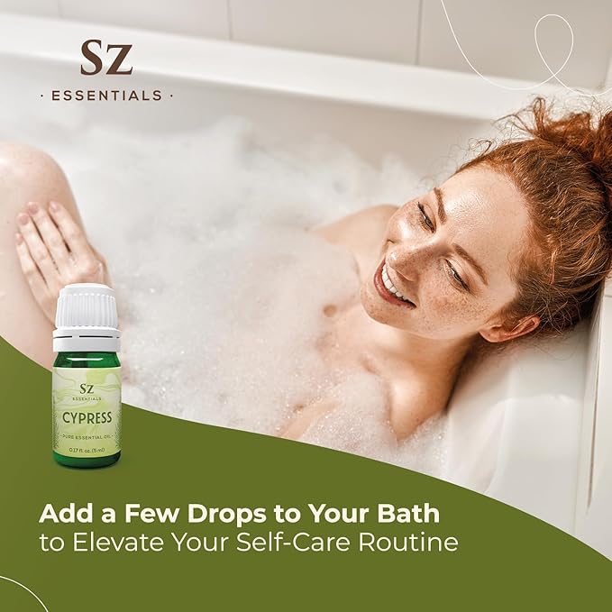 Cypress Essential Oil (Cupressus sempervirens) - 100% Pure & Undiluted - Fresh Crisp & Woody Aroma with Overtones of Earth and Evergreen - Therapeutic Grade and Vegan - 0.17 oz (5ml)-VivaGrace Women