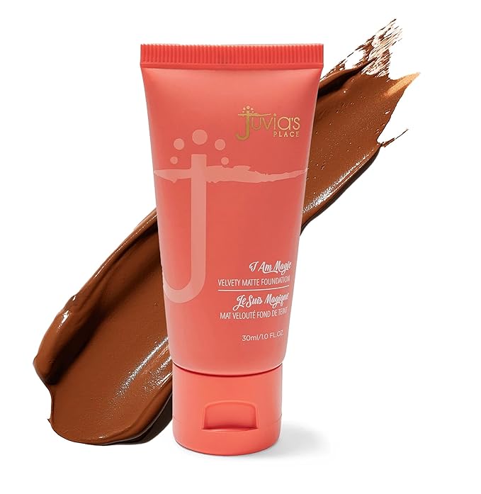 Juvia's Place I Am Magic Velvety Matte Liquid Foundation 200 - Kenya - Deep Dark w/Warm Golden Undertone, Makeup Foundation Full Coverage, Lightweight, Long Wear, Velvety Matte Finish-VivaGrace Women