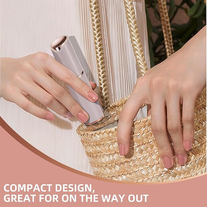 Facial Hair Removal for Women, Portable Lady Shaver, Rechargeable Painless Hair Remover for Face, Upper Lips, Chin, Peach Fuzz-VivaGrace Women