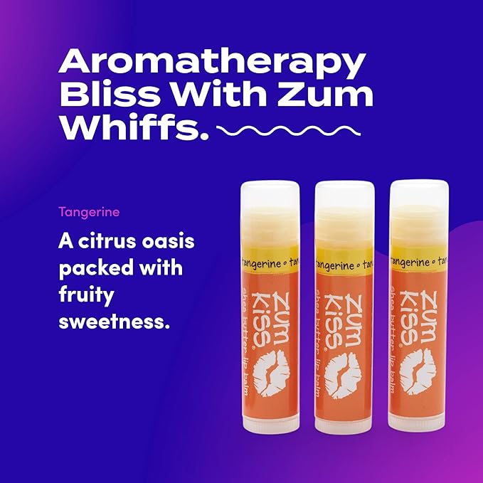 Zum Tangerine Kiss Stick (Pack of 3) with Certified Organic Sunflower Seed Oil, Beeswax, Shea Butter, Pure Essential Oils, Candelila Wax, Vitamin E and Honey, 0.15 oz-VivaGrace Women