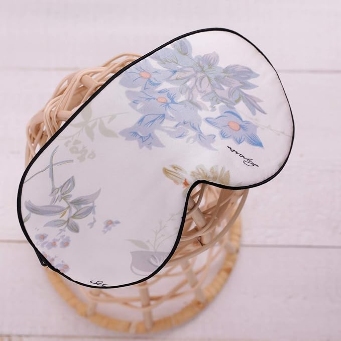 Feel 100% Pure Silk Eye Mask Sleep Eye Mask Eye Cover Eyeshade Sleeping Eye Mask Floral Colors (#30)-VivaGrace Women