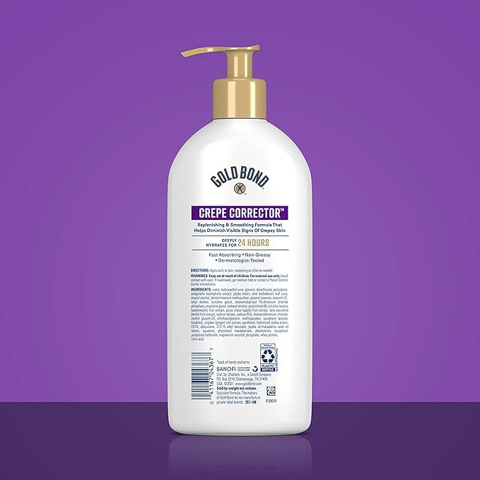 Gold Bond Age Renew Crepe Corrector Body & Face Lotion, Replenishing & Smoothing Formula, 14 oz., Packaging may vary-VivaGrace Women