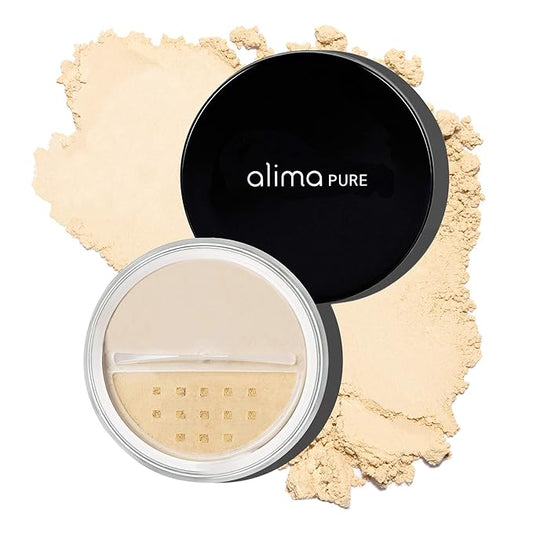 Alima Pure Matte Foundation Loose Mineral Powder Foundation Makeup, Loose Powder Makeup Oil Free Talc Free Powder, Natural Makeup Mineral Foundation Full Coverage Natural Foundation Powder .15 oz/4.5g-VivaGrace Women
