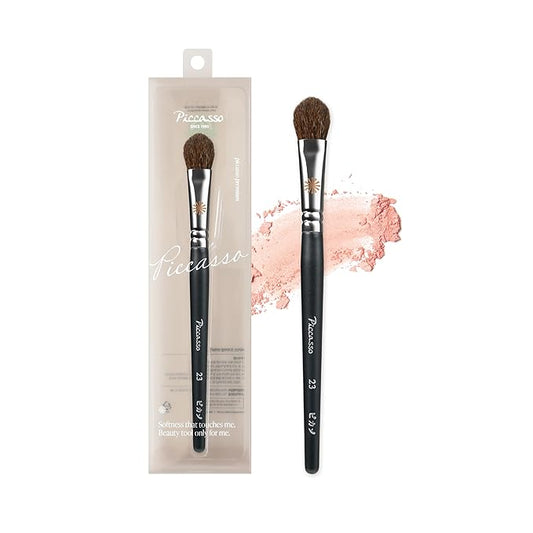 Piccasso 23 Small Blusher Brush – Precise Makeup Brush for Cheeks, Nose, and Chin, Soft Squirrel & Horse Hair for Delicate Application, Detail Face Brush for Daily Use, Korean Professional Beauty Tool-VivaGrace Women