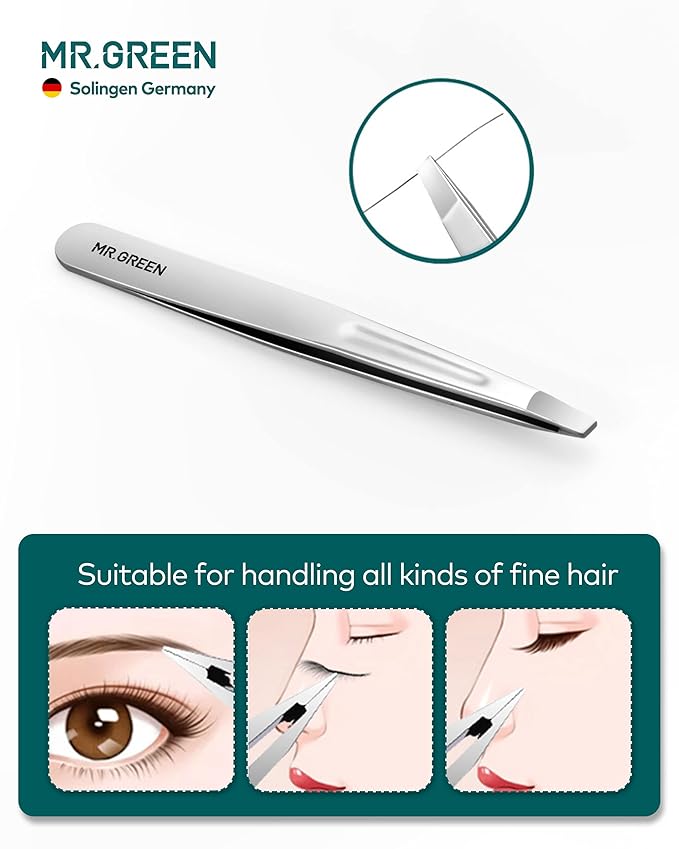 MR.GREEN Nail Clipper 3Pcs Set, Stainless Steel Manicure Pedicure Set with Nail Clippers, Glass Nail File & Tweezers, Medical Grade Grooming Kit with Travel Case Gift Box for Man & Woman (Pink)-VivaGrace Women