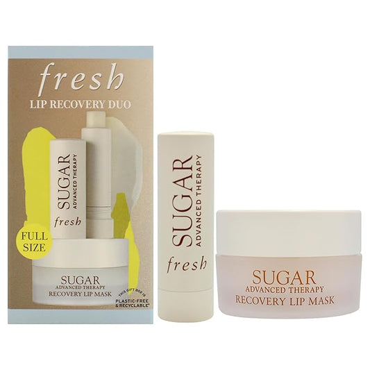 Lip Recovery Duo by Fresh for Women - 2 Pc 0.07oz Sugar Advanced Therapy Lip Treatment, 0.35oz Sugar Advanced Therapy Recovery Lip Mask-VivaGrace Women