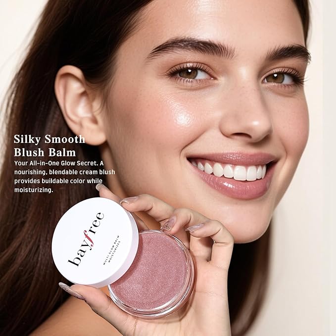 Multi Glow Balm, Cream Blush for Cheeks, Blush Balm Face Makeup, Radiant Finish, Hydrating, Creamy, Lightweight & Blendable Color, Face Makeup, 0.63 Oz