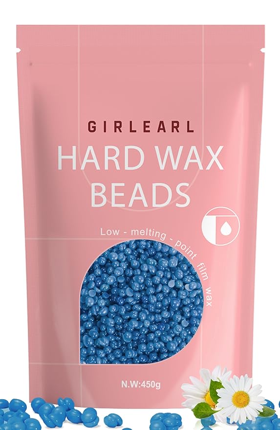 Hard Wax Beads, 1lb Wax Beans for Hair Removal, Hard Wax for Women Sensitive Skin at Home, Wax Refill Perfect for Brazilian Bikini, Eyebrow, Legs, Facial and Full Body with Chamomile Formula-VivaGrace Women