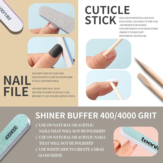 Teenitor Extra Short Press-On Nails Kit - 288pcs Short Fake Nails for Small Nail Beds, 12 Colors