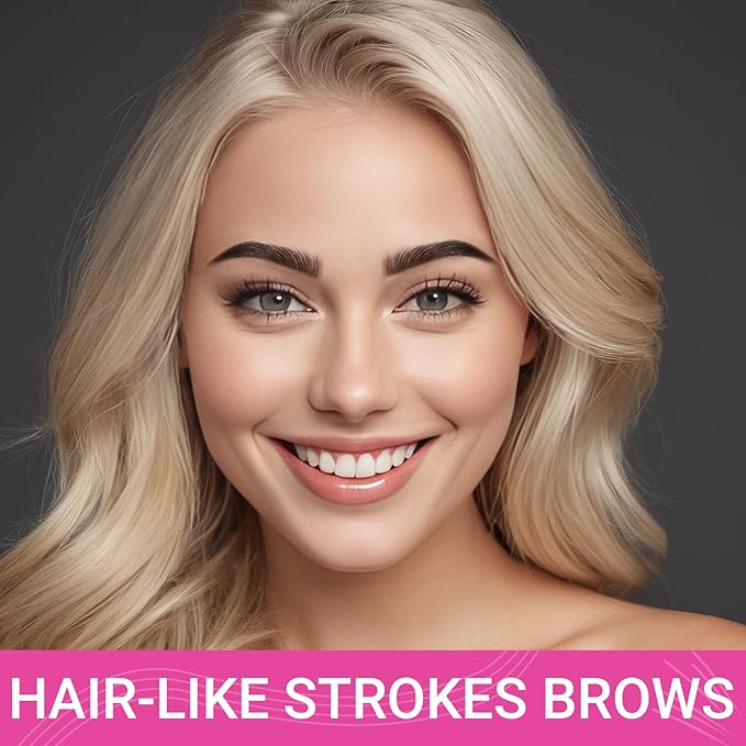 iMethod Eyebrow Pen - Eyebrow Pencil Magical 2-in-1 Eye Brow Pencils for Women with 4-Fork-Tip & Precise Brush-Tip for Natural Hair-Like Brows, Last All-Day, with Eyebrow Spoolie Brush, Black