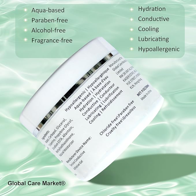 Preparation Gel – RF Conductive Gel with Hyaluronic Acid for Use With Radio Frequency Face and Body Machines, Skin Cooling Gel Primer for IPL Hair Removal Device-VivaGrace Women