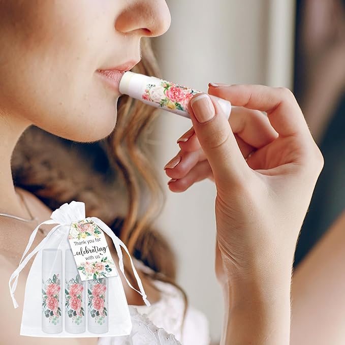 100 Pack Thank You Gifts Lip Balm Bulk Party Supplies Employee Appreciation Gifts for Guests Wedding Bridal Shower Bachelorette Gifts Baby Shower Favors for Coworkers Women Homeless Nurse-VivaGrace Women