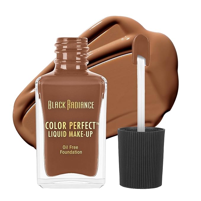 Black Radiance Color Perfect Liquid Full Coverage Foundation Makeup, Brownie, 1 Ounce-VivaGrace Women