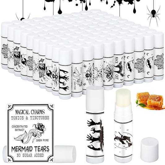 Dunzy 100 Pack Hello Fall Thanksgiving Party Gifts Bulk Lip Balms Favors Employee Appreciation Gifts Thank You Gifts Team Inspirational Gifts for Women Men Coworkers Satff Teachers(Bat)-VivaGrace Women