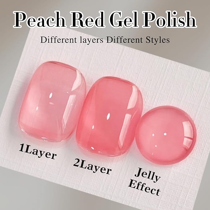 Double Rhythm 0.5Oz Translucent Gel Polish Sheer Neutral Natural Light Milky Same Color Same Bottle 15ML Jelly Gel Polish Art DIY at Home (Pink Rose-A1382)-VivaGrace Women