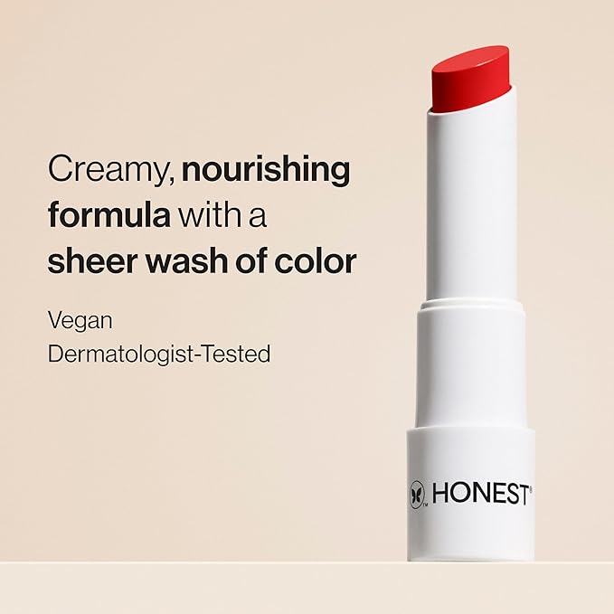 Honest Beauty Tinted Lip Balm | Antioxidant-rich Acai Extracts + Avocado Oil | EWG Certified, Vegan, Cruelty Free | Blood Orange-VivaGrace Women