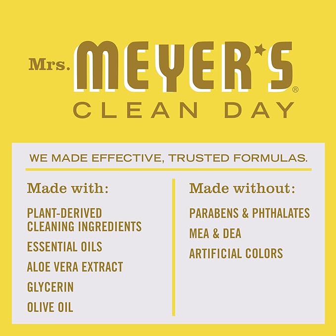 MRS. MEYER'S CLEAN DAY Liquid Hand Soap, Daisy Scent, 12.5 Ounce Bottle (Pack of 3)