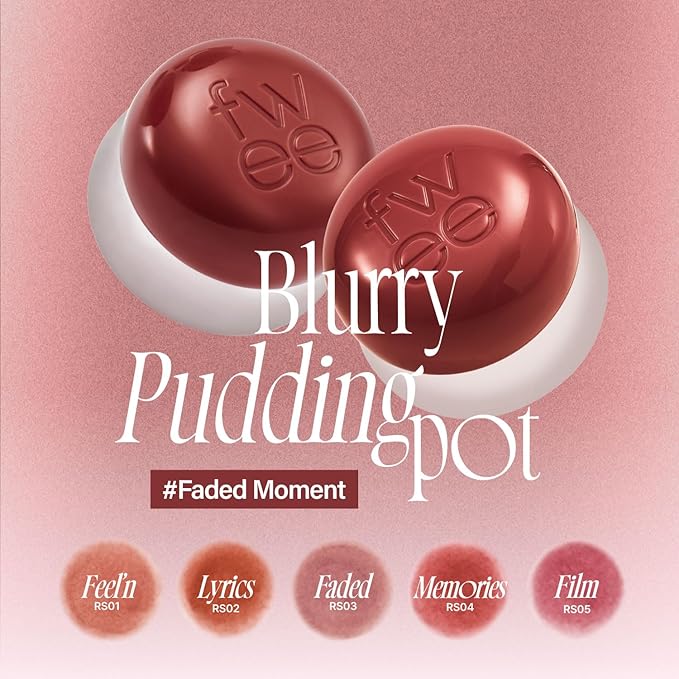 Lip&Cheek Blurry Pudding Pot | Faded Moment - Lyrics | Makeup Blush, Buildable Lightweight, Multi-Use Soft Matte Finish | 5g-VivaGrace Women