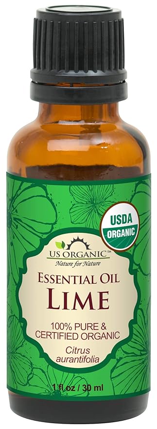 US Organic Lime Essential Oil - Certified Organic, Steam Distilled - W/Euro droppers (More Size Variations Available) (30 ml / 1 fl oz)-VivaGrace Women