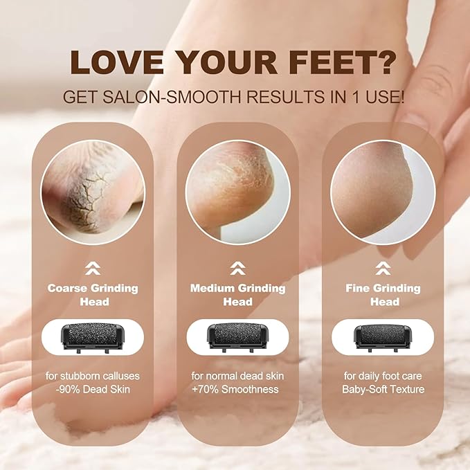 Electric Callus Remover for Feet with 17 in 1 Pedicure Kit, Rechargeable Waterproof Foot File Professional Foot Care Tools, Portable Callus Remover Kit to Remove Dead Skin Hard Skin Dry Cracks(Black)-VivaGrace Women