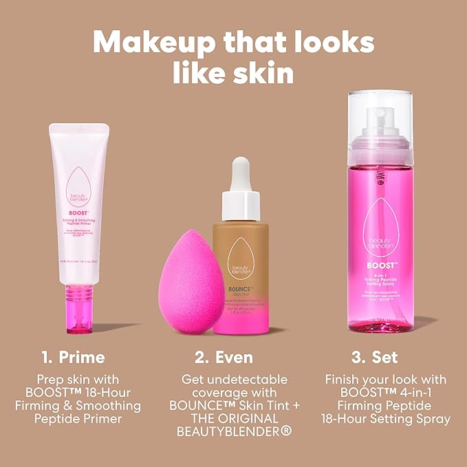 Beautyblender 12-Hour Always on Radiant Skin Tint, Breathable Serum Foundation Stays Put for All Day Long Wear, Infused with Hyaluronic Acid & Niacinamide, Tan 3-VivaGrace Women