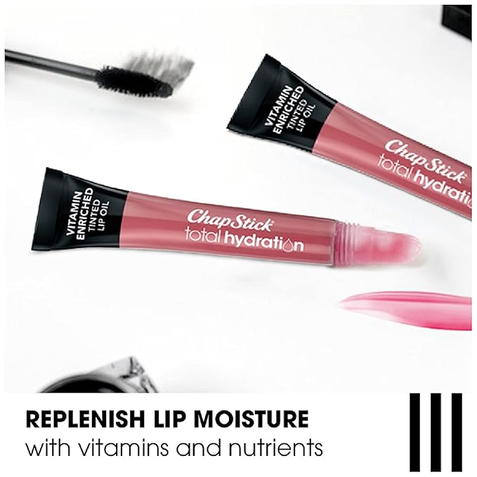 ChapStick Total Hydration Vitamin Enriched Midnight Magenta Tinted Lip Oil Tubes, Lip Care - 0.24 Oz Each, 1 Count-VivaGrace Women