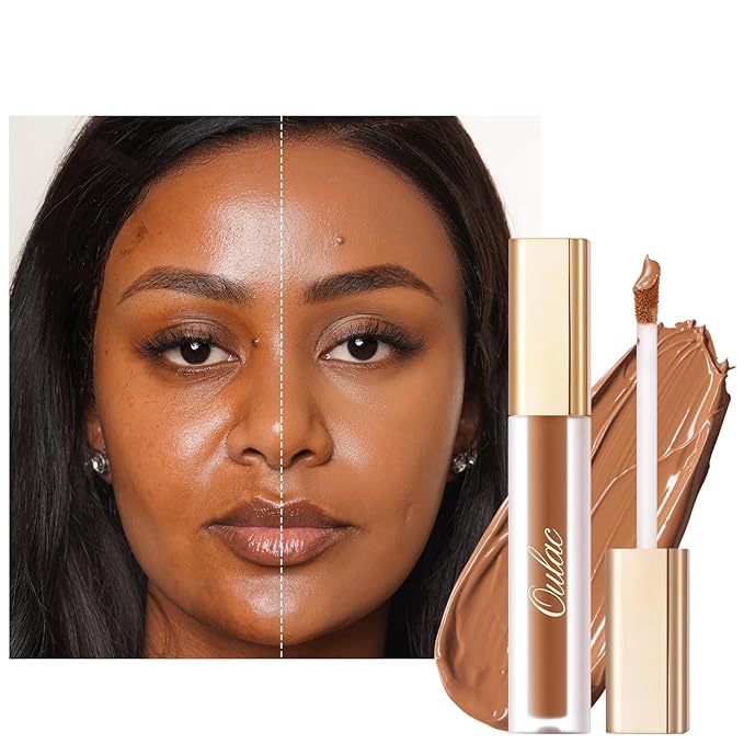 Oulac Concealer Full Coverage, Concealer Stick for Dark Circles, Hydrating Concealer Infused with Hyaluronic Acid, Lightweight, Long Lasting, Vegan Concealer 3.8ml, Shade: W8 Toffee-VivaGrace Women