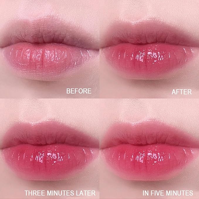 Heart Shaped Dual-use Deformable Lip Balm Stick - Honey,One end is colorless, while the other end is pink can be used as makeup, lipstick Peach. Repair, Keep Lips Moisturized, Gifts-VivaGrace Women