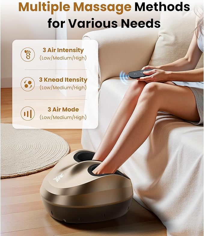 BOB AND BRAD Foot Massager Machine with Heat and Remote, Fits up to Men Size 14, Electric Shiatsu Deep Kneading Foot Massager, Relieve for Plantar Fasciitis and Neuropathy Pain-VivaGrace Women