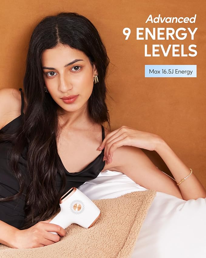 INNZA IPL Hair Removal with Ice Cooling Care Function for Women,Long-Lasting Results,999,999 Flashes Painless IPL Hair Remover, Hair Removal Device for Armpits Legs Arms Bikini Line-VivaGrace Women