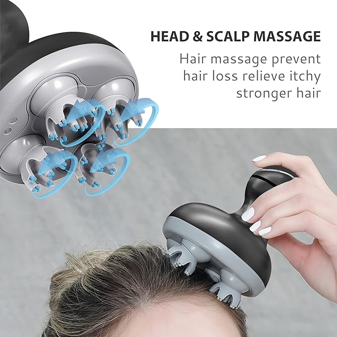 COMFIER Electric Scalp Massager, Waterproof Head Massager with Mutlti-Modes Vibration, Handheld Portable Head Scratcher for Hair Growth, Dog Cat Massager for Deep Clean and Stress Relax-VivaGrace Women