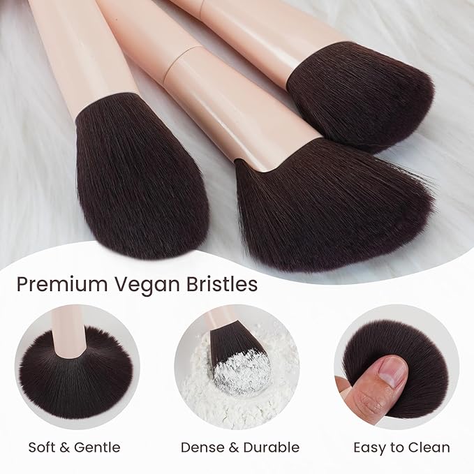 Makeup Brushes 10Pcs Professional Makeup Brush Set Foundation Contour Concealer Blush Highlight Powder Blending Eye Shadow Brush-VivaGrace Women