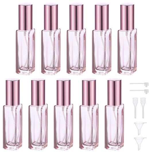 Segbeauty 10ML Refillable Perfume Bottle, 10 Packs Fine Mist Atomizer Sprayer, Empty Glass Spray Bottle Mini Portable Travel Atomizer for Toiletries, Fragrance Scent Pump Dispenser-VivaGrace Women