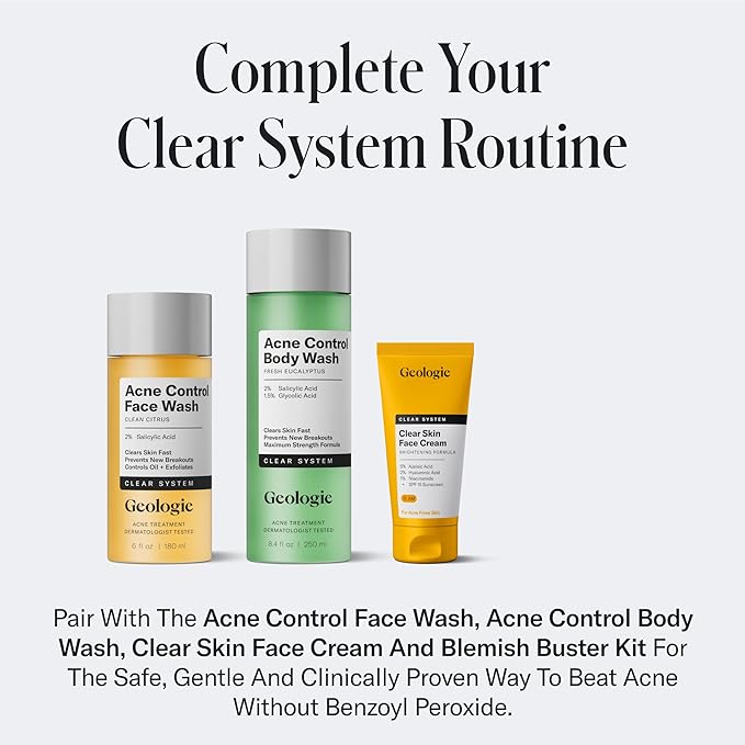 Geologie Skin Repair Moisturizer Face Cream | Clear System Retinol Resurfacing Formula | For Blemish Prone Skin with Niacinamide & Hyaluronic Acid | 60 ML-VivaGrace Women