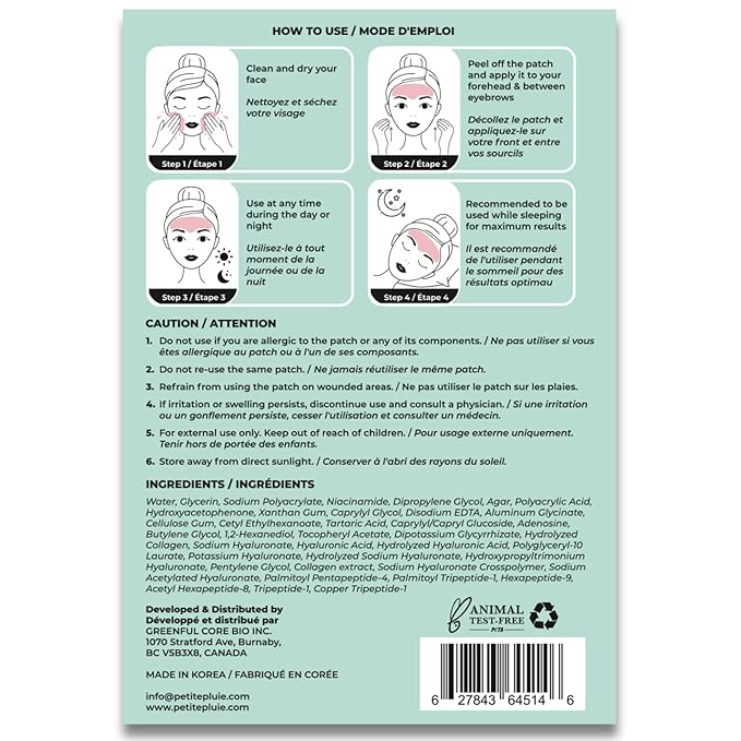 Advanced Forehead Wrinkle Patches Overnight - Anti Wrinkle Patches with Collagen, Peptides, Vitamin E - Strong Adhesion with Full Coverage for Forehead Wrinkles & 11 Lines, Made in Korea, 10 Count-VivaGrace Women