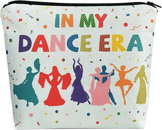 My Dance Era Canvas Zipper Cosmetic Bag, Small Makeup Bag for Women, Friends, Daughter, Sister for Dancers, Dancer Birthday Gifts for Girls (Blue)-VivaGrace Women