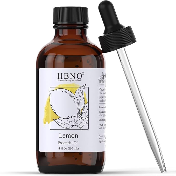 HBNO California Bottled Lemon Essential Oil 4 fl oz (120ml) - Natural & Premium Grade - Lemon Essential Oil for Cleaning-VivaGrace Women
