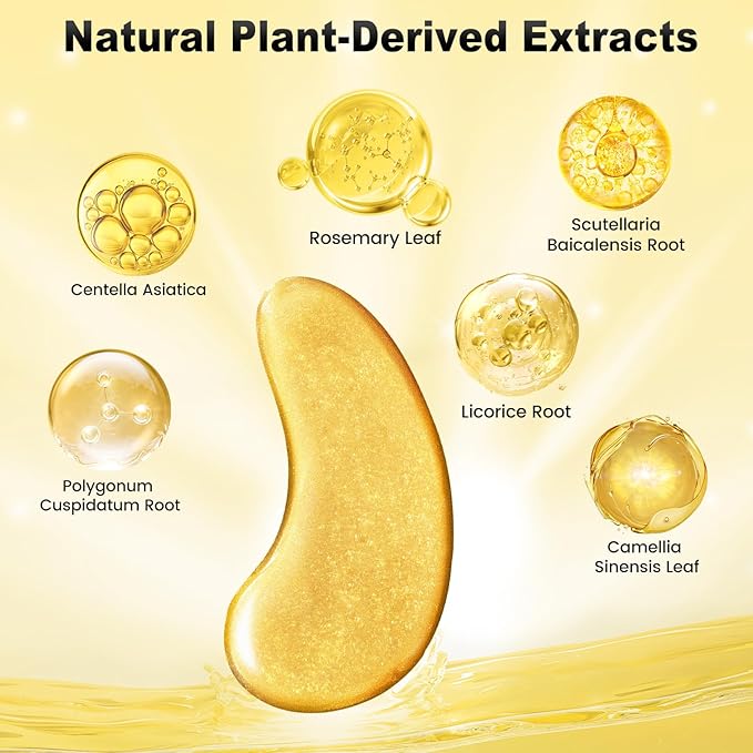 Under Eye Patches (48 Pairs) - 24K Gold Eye Masks Enriched with Abundant Collagen | Diminish Dark Circles and Puffiness | Anti-Aging, Smooth Fine Line, Nourish Skin - Gifts for Women Skin Care-VivaGrace Women