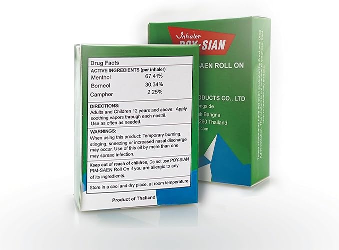 POY-SIAN Thai Pim-Saen Balm Oil 5ml Roll-On (Pack of 3)-VivaGrace Women