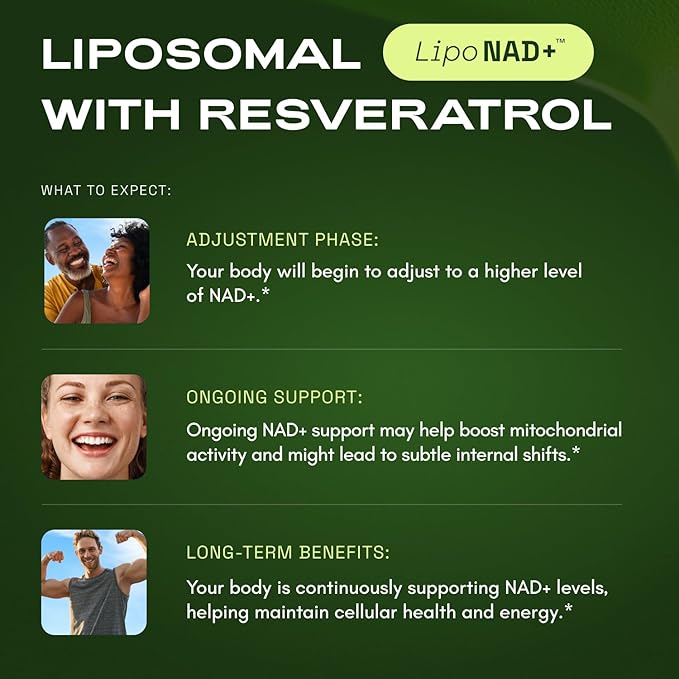 NMNH Supplement Alternative - Liposomal NAD w/Resveratrol - 60-Day Supply - High Purity NAD Supplement for Energy & Healthy Aging - 60 Capsules (2)-VivaGrace Women