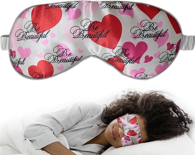 Luxury Sleep Mask – Soft, Adjustable Lightweight & Ultra Comfort-Perfect for Light Blocking Wake up Radiant-Silver-VivaGrace Women
