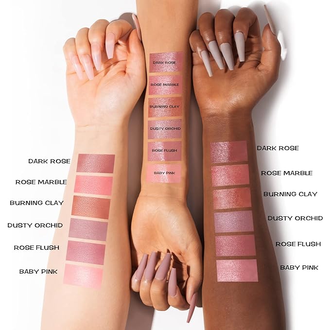 FOCALLURE Cream Blush Makeup,Buildable Blush Stick for Cheeks,Matte and Dewy Finish,Long Wearing,Easy Application,Lightweight Multi Stick,DARK ROSE-VivaGrace Women